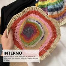 Women's Crochet Bucket Hat, Summer Beach Casual Fashion, Boho Chic, Sun Protection - Green - View 5