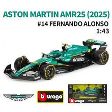 Burago Red Bull Model mobil balap F1 skala 1:43 Bragos SF25/AMR25/W16 dari paduan logam presisi, dan model skala 1:64 RB21 #1 Verstappen, SF25 #44 Hamilton, MCL39 #4 Norris. - MultiWarna - View 10