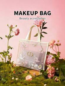 Dior 女士包袋、女士手提包、女士单肩包、白色网纱蝴蝶结手提包、单肩包、节日礼物 - 白色 - 查看 1