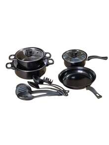 13pcs/Set Nonstick Cookware Set With Lids, Pots, Pans, Spatula, Saucepan, Frying Pan, Marble Coating - Multicolor - View 6