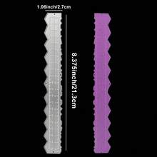 3把21.4厘米不对称边缘压纹切割尺，适用于卡片制作、剪贴簿、手工装饰、学校和办公用品 - Metal Cutting Dies - 查看 11