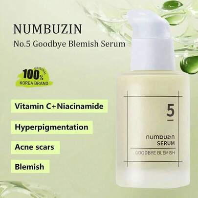 numbuzin 5# 告别瑕疵精华液，精华质地，轻盈保湿，快速吸收，淡化瑕疵和斑点，提亮肤色，改善暗沉，韩国化妆品，50毫升/1.69液体盎司。