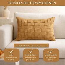 Macrame Baguette Cushion Cover Boho Rustic Nordic 100% Cotton 30CM X 60CM - Marrón Chocolate - Ver 8