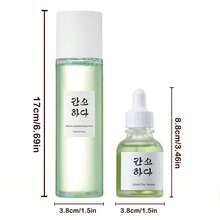 2件装绿茶泛醇精华和水杨酸爽肤水套装——清爽面部精华，保湿并温和去角质的水杨酸，适合所有肤质（100毫升+30毫升） - 水楊酸 - 查看 2