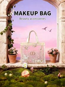 Dior 女士包袋、女士手提包、女士单肩包、白色网纱蝴蝶结手提包、单肩包、节日礼物 - 白色 - 查看 9