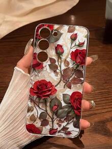 1个时尚优雅红色玫瑰花软壳手机壳，兼容华为荣耀、Galaxy A04e/12/A13/A14/A34/A50/A52/A53/A54/S21/S22/S23/S24/S25/S25Ultra/S26/S26 Plus/S26 Ultra、6A/7A/8A、12T/13T，国际版，非国内版 - 無色 - 查看 7