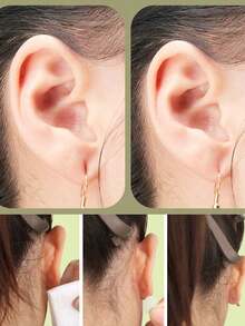 500/300/100pcs Ear Lobe Support Stickers, Invisible Earring Stickers, Ear Sticker Earring Protector, Heavy Earring Stabilizer, Prevent Ear Lobe Stretching Or Tearing, Transparent Invisible Ear Lobe Protector, Suitable For Long-Term Earring Wear, Small Business Supplies - View 2
