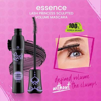 Essence 12毫升/0.4液盎司丰盈睫毛膏，乳霜质地，富含纤维，轻盈不结块，卷翘丰盈，定型浓密，持久定型，自然卷翘