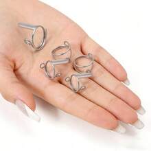 5 chiếc nhẫn gắn móng tay tái sử dụng, nhẫn gắn đầu móng tay có thể tháo rời, phụ kiện trang trí móng tay. - Nhiều màu - Xem 2