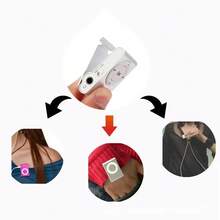 Mini Reproductor de música MP3, Mini reproductor multimedia resistente al agua, Reproductor de MP3 portátil con Clip de Metal, Mini reproductor de música portátil Micro MP3 con ranura TF/SD de Metal con Clip - Ver 8