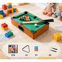 Snooker Party Set Bar Mini Billiards Table, Family Use, Outdoor, Drinking Game, Compact, Portable - Wooden - View 1