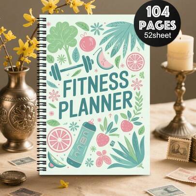 Un diario de pérdida de peso y planificador de acondicionamiento físico de 52 semanas cuidadosamente diseñado, que contiene páginas para el seguimiento de la dieta y el ejercicio, registro de ejercicios, planificación de comidas, gráficos de progreso y seguimiento del peso. Encuadernado en espiral, adecuado para hombres y mujeres para gestionar la salud, centrado en el seguimiento de la aptitud física y la nutrición.