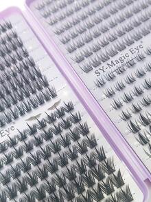 2-Box Pack,900Pcs Lash Extension Kit, D Curl ,8-16mmMIX, DIY Eyelash Extension Kit Individual Lashes Cluster ,With Lash Bond And Seal, Lash Remover And 10Pcs Eye Pads+10Pcs Lash Brush, A Pair Of Tweezers, Perfect Gifts, Soft & Super Light For Daily Life & Party - Black - View 8