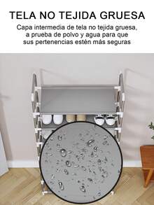 Zapatero 6/7/8/9 Niveles, Organizador Zapatera Rack, Zapatero Pequeño Apilable para 18 - 27 Pares, Organizador de Zapato para Almacenar y Guardar Los Zapatos, Se Utiliza en el Pasillo, Dormitorio, Sala de Estar - Plata/7 capas - Ver 7