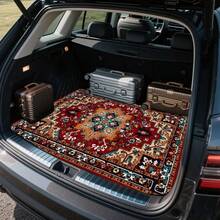 1pc Bohemian Style Car Trunk Mat - Printed Design, Suitable For Daily Driving, Fit For Truck, Car, SUV, Christmas Gift Outdoor Mat - Trunk Mat - View 3