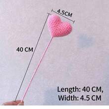 Handmade Ombre Rose & Heart Shaped Yarn Flower Bouquet, Gift For Valentine's Day, Bridesmaid, Wedding, Mother's Day - A - View 2