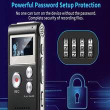 YAIUZGOO 8GB 數位錄音筆，可播放、聲控啟動迷你錄音機，USB 充電便攜式錄音筆，適用於講座、會議、面試與學習 - 查看 4