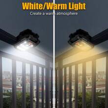 1 pezzo Luci solari da esterno, Luce solare a molletta, Illuminazione da esterno con sensore crepuscolare-all'alba, Resistente all'acqua IP65, Sensore intelligente, Adatto per garage, cortile, strada, magazzino - multicolore - Visualizzare 5