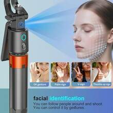 2-In-1 AI Smart Face Tracking Gimbal & Extendable 70" Bluetooth Selfie Stick, Stabilizer Tripod With 360° Adjustable Phone Holder, Suitable For Live Streaming And Photography - Q13 - View 5