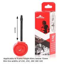 MOTSUV 超轻自行车内胎 700c 公路自行车 TPU 内胎 45mm 65mm 85mm 法式气嘴 23C 25C 28C 30C 32C - 彩色 - 查看 14