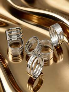 1/5/10/20/30/50/100 piezas Anillos divididos abiertos, anillos divididos convenientes adecuados para la fabricación de joyas, pulseras, collares - Amarillo Oro - Ver 10