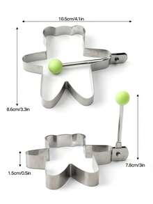 1 pieza Aro de huevo con diseño de oso - Plateado - Ver 9