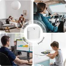 4PCS Portátil Cubo de Basura para Coche, Automóviles Accesorios Cubeta, Mini Cubo de Basura para Coche con Tapa,para Auto con 10 - A - Ver 10