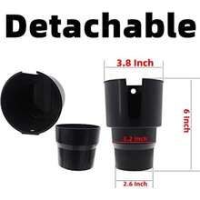 Adaptador para portavasos de Coche Compatible con Accesorio Interior del Coche, Botellas Grandes, Soporte para Tazas de Coche (h - A - Ver 6