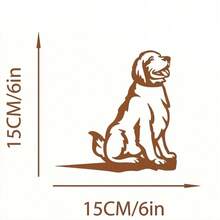 HELLOYOUNG 1pc Rusty Or Black Metal Silhouette Golden Retriever Dog Decor. Countryside Outdoor Home Garden Decoration. Suitable As Housewarming Gift For Pet Lovers. Applicable For Pet Hospital Waiting Area, Dog-Themed Park, Etc. To Create A Warm And Cute Ambiance. - Multicolor - View 13