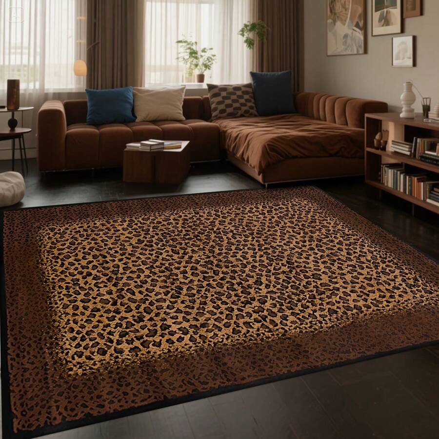 1pc Leopard Print Rug, Red Lips Rug, Pop Art Rug, Bold Statement Area Rug, Funky Living Room Decor, Animal Print Rug, Glamorous Home Rug, 84*60inch,Perfect Choice For Christmas ,Stylish And High-Quality Rugs, Perfect For Christmas Decorations And GiftsHome Decor, The Best Choice For Gothic-Style Birthday Gifts - Nhiều màu - Xem 1