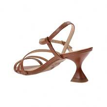 Women's Sandal With Leaf Toe, Cup Heel, Thin Straps, Elegant And Casual - Lạc đà - Xem 5