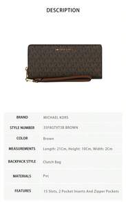 Michael Kors Print Ladies Holding Purse 35F8GTVT3B BROWN - 棕色35F8GTVT3B BROWN - 查看 6