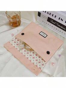 Gucci 8.5英寸长 x 6英寸高 x 2英寸宽 粉色帆布化妆包，甜美风格 PINK-BAG-8842 - 粉色 - 查看 7