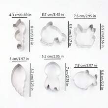 6-Piece Ocean Set, 5-Piece Animal Set, Cookie Cutter Set, Cookie Cutter, Fondant Tools, Baking Tools - Silver - View 4