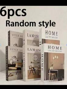 1Pc/6Pcs Random Style Antique Book; Fake Book; Simulation Book; Decor Book; Home Decoration; Room Decorationcoffee Shop Hotel Bookshelf Ornaments; Photo Props; Movie Video Conversion Model Books, English Book Model - Fake Books - View 16