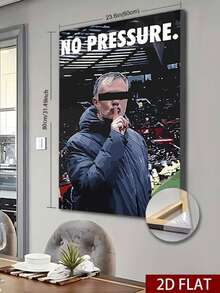 1pc Mourinho 'Shhh' Framed Poster - 23.6x31.5inch, Bold Pop Art Design, Perfect For Man Cave & Game Room - G1 - View 5