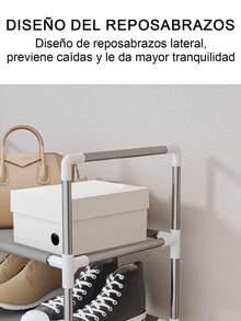 Zapatero 6/7/8/9 Niveles, Organizador Zapatera Rack, Zapatero Pequeño Apilable para 18 - 27 Pares, Organizador de Zapato para Almacenar y Guardar Los Zapatos, Se Utiliza en el Pasillo, Dormitorio, Sala de Estar - Plata/8 capas - Ver 9