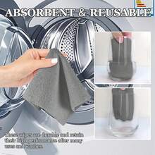 50-Pack Heavy Duty Microfiber Cleaning Cloths | Reusable & Lint-Free Rolls For Kitchen Grease, Glass, & Stove Tops - 預設 - 查看 8