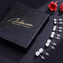 PMKMKM 12pcs 2mm/3mm/4mm/5mm/6mm Golden Or Silver Butterfly Clasp Steel Ball Stud Earrings, 316l Stainless Steel Hypoallergenic Earrings, Unisex Ear Bone Stud Piercing Jewelry, Minimalist Style Ear Accessory Suit For Boys/Girls, Thanksgiving Day Best Gift For Family And Friends - Gold - View 6