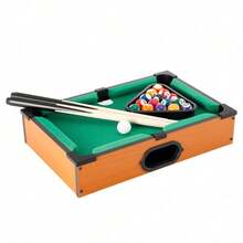 Compact Snooker Set With Mini Pool Table In The Bar, Suitable For Gatherings, Family Use, Outdoor Activities, Drinking Games, Including Ball Games - Wooden - View 3