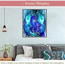 LaoJieYuan 2026新款龙纹印花十字绣图案 DIY刺绣工艺绘画手工针线活促销礼品DIY套装工艺品刺绣套件十字绣套件钩针套件戳绣套件缝纫配件缝纫套件绣线工艺套件针线材料缝纫图案钩针工艺用品刺绣套件初学者缝纫图案 - 需要自己繡製不含框架 - 查看 5