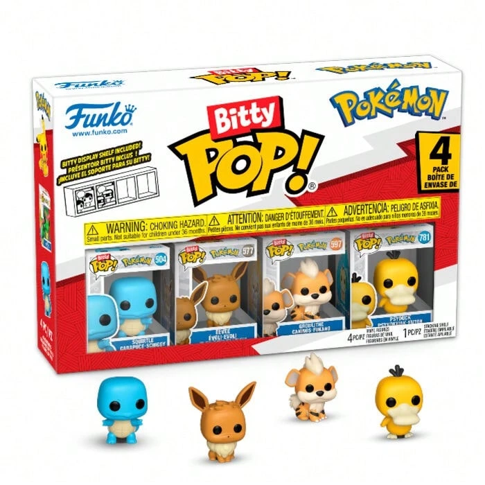 包含4個Bitty POP寶可夢玩偶的吸塑包裝,內含傑尼龜和一個驚喜Funko玩偶 | 粉絲和收藏家的迷你收藏 ✅ 出售您喜愛的品牌 | Nike | Adidas | 24/72小時送達西班牙大陸 - 彩色 - 查看 1