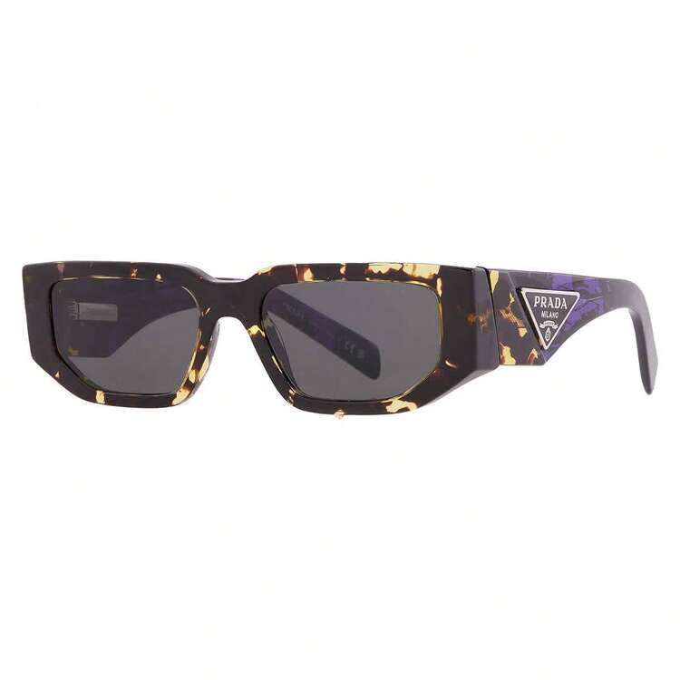 Prada Dark Grey Rectangular Men's Sunglasses PR 09ZS 16R5S0 54