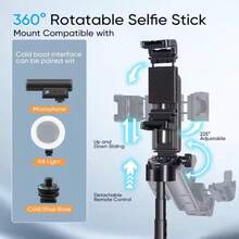 可调节基础支架多功能手机三脚架自拍杆摄影工具手持稳定器便携旅行支架妇女节礼物 - 均碼 - 查看 6