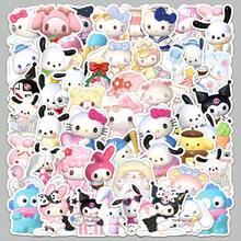 SANRIO 50 miếng dán 3D - Hình hoạt hình dễ thương Hello Kitty/My Melody & Mochi - Chống nước cho ốp điện thoại - 50 cái - Xem 3
