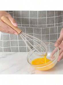 Utensilios de cocina de silicona con mango de madera, espátula, cuchara, pinzas resistentes al calor, accesorios para batidora, herramientas de cocina - Multicolor - Ver 6