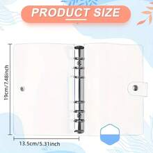 1pc A6 Transparent Portable File Folder, Candy Macaron Color Shell Options, Refillable Notebook, Transparent Interior, PP Material, Suitable For DIY Sticker Books, Handwriting, Or Storing Idol Photos, Cards, Small Items. Also Can Be Used As Loose-Leaf Notebook, Sealed Notebook, School Supplies, Student Binder - One Size - View 3