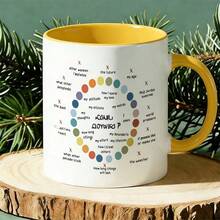 1 Pc 11oz Mug Available In 12 Colors. Inspirational Circle Of Control Mental Health Design Drinkware For Women Thinking About Personal Growth Boundaries And Self Care Positive Psychology Motivational Graphic For Birthday Or Mothers Day Gifts - 1Pc - 查看 16
