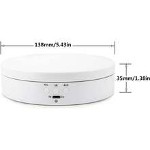 1pc 360 Degree Rotating Display Stand With 7.7 Inch Mirror, Adjustable Rotation Speed And Angle, Suitable For Photography, Video And Product Display (White), Storage Rack, Drawer Divider, Organizer, Perfume Rack, Bedroom, Storage, Makeup Rack, Makeup Brush Holder, Vanity Supplies, Bohemian Style, Suitable For Holiday Beach, Bathroom Series, Bedroom Series, Large Capacity - White (non-mirror) - View 11