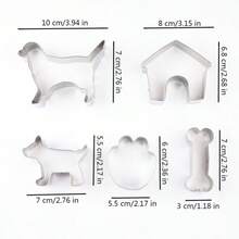 6pcs Ocean Themed Cookie Cutter Set, 5pcs Animal Shaped Cookie Cutter Set, Cookie Cutter Set, Cookie Cutter Knife, Fondant Tools, Baking Tools - Silver - View 4